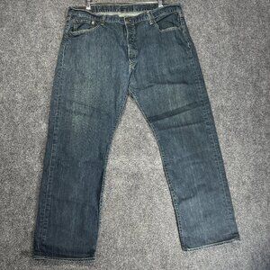 Levis 501 Jeans Mens 40 X 30 Blue Cotton 5 Pocket Straight Leg Button Fly
